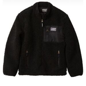 Eddie Bauer Kid’s Chilali Black Fleece Sherpa Jacket Size Large 14